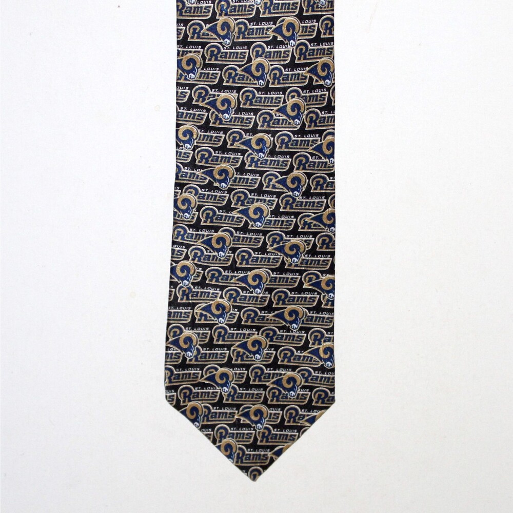 St Louis Rams Necktie Silk Official NFL 2002 Football logo gold black